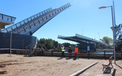 Se completó levantamiento provisorio del brazo sur del puente Cau Cau