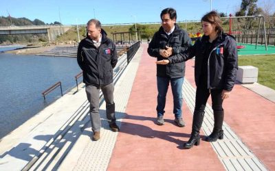 MOP concluye y entrega nuevo borde fluvial del río Lingue en Mehuín en comuna de Mariquina