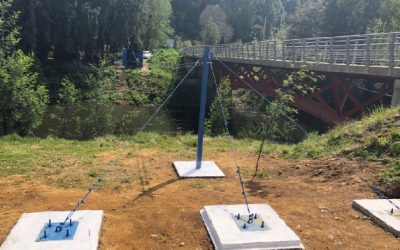 Dirección de Aguas del MOP moderniza estación de medición de caudal en río Leufucade