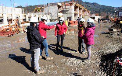 Con trabajos de obra gruesa avanza reposición de tradicional Escuela Fusionada de Los Lagos