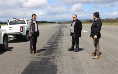 Terminan faenas de repavimentación en pista de aterrizaje de Aeródromo Pichoy