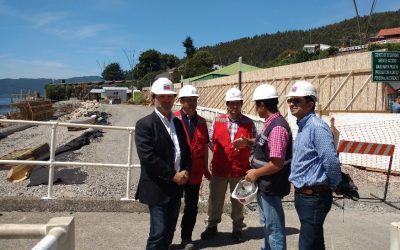 Autoridades inspeccionaron reposición de nuevo borde costero y plaza de Corral