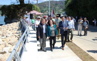 Autoridades y vecinos inauguraron los 300 metros del flamante nuevo borde costero de Corral