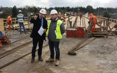 MOP trabaja en la etapa final de construcción del nuevo puente Río Bueno