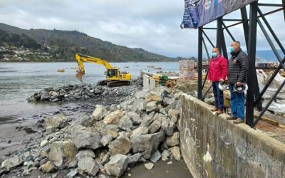 MOP avanza en reposición de caleta Los Molinos en Valdivia, que beneficiará a 220 pescadores artesanales