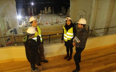 Autoridades verificaron importante avance en restauración del Teatro Cervantes de Valdivia