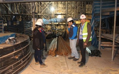 Con importantes trabajos interiores continúa restauración del Teatro Cervantes de Valdivia, que ya tiene 20% de avance