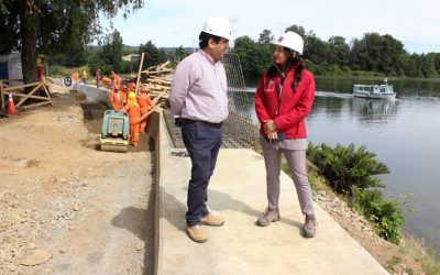 Reposición de tramo 2 en Costanera de Valdivia, entre calles Carlos Anwandter y Caupolicán, acumula un 41% de avance