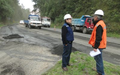 Dirección de Vialidad del MOP repara Cuesta El Cero en Ruta 206 Valdivia-Paillaco