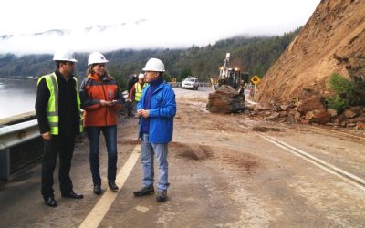 MOP definirá medidas de mitigación por derrumbe en Ruta Antilhue-Valdivia