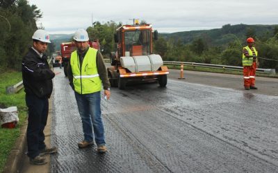 Avanzan trabajos de repavimentación de la Cuesta El Cero en Ruta Valdivia-Paillaco