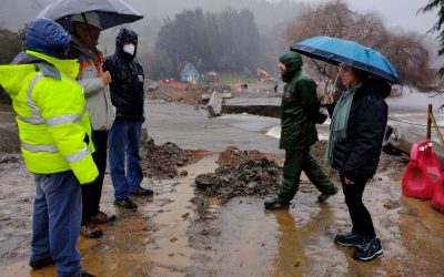 MOP reconstruirá bypass en sector San Juan e instalará puente mecano luego de inundación que cortó Ruta Valdivia-Corral