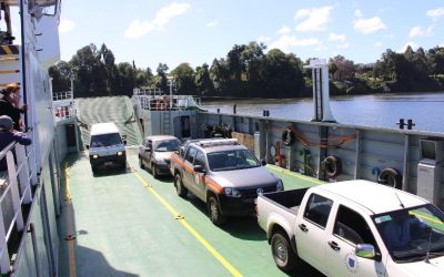 Sobre 30 mil vehículos transportó barcaza en conexión fluvial de los sectores Las Mulatas y Torobayo en Valdivia