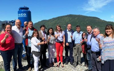 Vecinos de Quimán, en Futrono, celebraron la llegada del agua potable a sus hogares