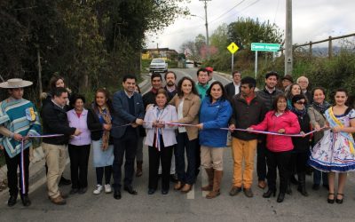 Vecinos de Las Quemas en Futrono disfrutan de su nuevo camino asfaltado