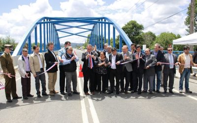 En Lanco inauguraron renovados puentes Leufucades 1 y 2 en el principal acceso a la comuna