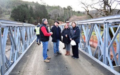 MOP habilitó puente mecano y recuperó conectividad terrestre en sector San Juan en la Ruta Valdivia-Corral