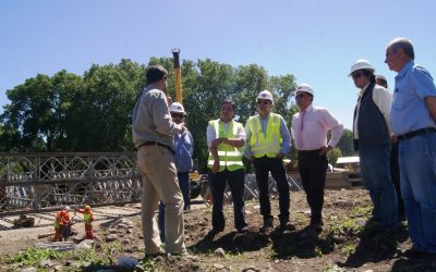 Sigue adelante instalación de puente mecano en Los Lagos, que se espera esté operativo el 20 de enero