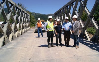 Ya está operativo puente mecano de Los Lagos para transporte de vehículos de carga