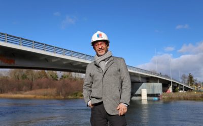 Ministro García anunció que Puente Cau Cau de Valdivia estará en pleno funcionamiento a fines de 2023