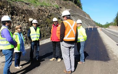Un 63% de avance presenta mejoramiento de la Ruta Bocatoma-Coñaripe, en la comuna de Panguipulli