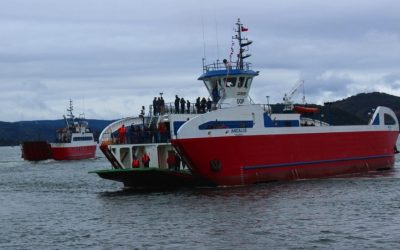 Regresó la nave Andalué iniciando viajes simultáneos con barcaza Cullamó
