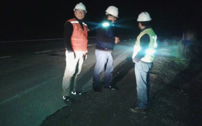 Dirección de Vialidad realiza inspección nocturna a la Ruta 202 Mariquina-Valdivia