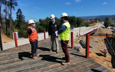 Con tránsito vehicular habilitado avanza construcción de nuevo puente Collilelfu, que une Reumén con la Ruta 5 y Futrono