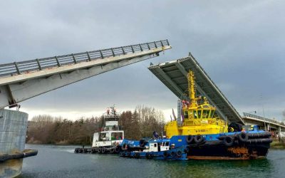 En 5 horas y 30 minutos se realizó vigesimoquinta apertura del puente Cau Cau para el paso de seis embarcaciones