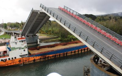 Con una hora menos de operación se completó segunda apertura programada de puente Cau Cau, luego de su puesta en uso provisoria