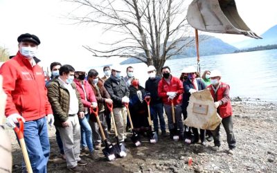 MOP inicia construcción de nuevo borde lacustre en playa Huequecura de Llifén, comuna de Futrono