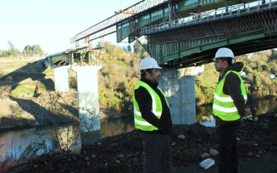 MOP confirmó inicio de instalación de vigas centrales en el nuevo puente Río Bueno