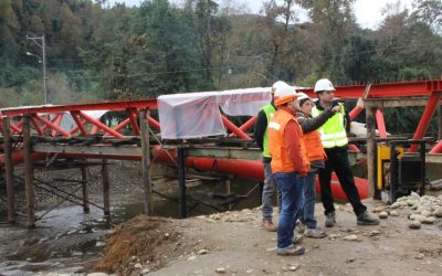 Construcción de nuevo puente Purulón en Lanco presenta 62% de avance físico