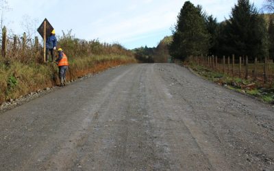 MOP Los Ríos inicia conservación del camino Rapaco-Folleco Alto en La Unión