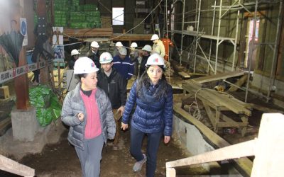 MOP destaca avance físico de 30% en proyecto de recuperación del Teatro Galia en Lanco