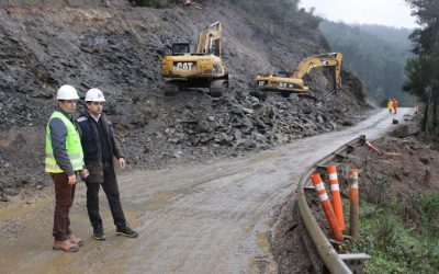 Buen avance presenta mejoramiento y asfaltado de Ruta El Arenal-Santa Elvira-San Javier en Valdivia
