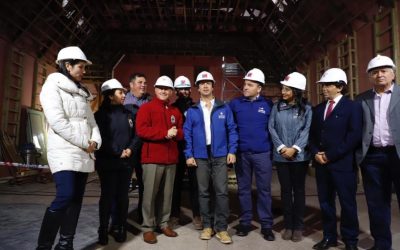MOP sigue adelante con restauración patrimonial del Teatro Galia de Lanco, que ya tiene un 60% de avance
