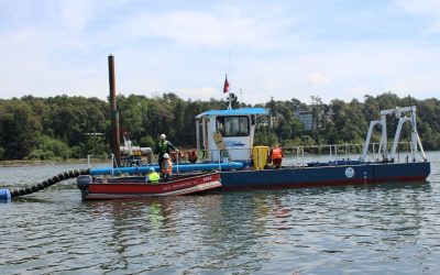 Dragas auxiliares terminan proceso de limpieza de los ríos de Valdivia