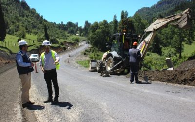 MOP ya completa seis kilómetros asfaltados en la Ruta Bocatoma-Coñaripe