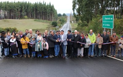 Autoridades regionales y vecinos inauguraron asfaltado de Ruta Trumao-Las Trancas en La Unión