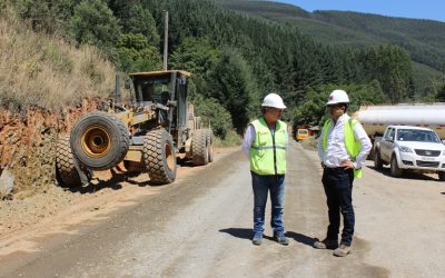 Asfaltado de Ruta Valdivia-Futa, que conecta con Corral, presenta sus primeros avances