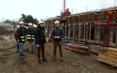 Avanza construcción de nuevos inmuebles de la Dirección de Vialidad en barrio Las Ánimas de Valdivia