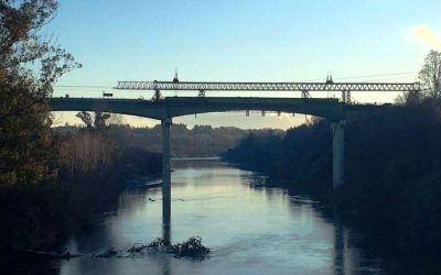 Terminó instalación de vigas centrales del puente Río Bueno y proyecto entra en su fase final