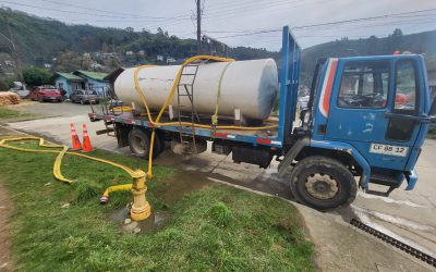 MOP y otros servicios públicos trabajan para rehabilitar sistema de agua potable rural de sector La Aguada en Corral