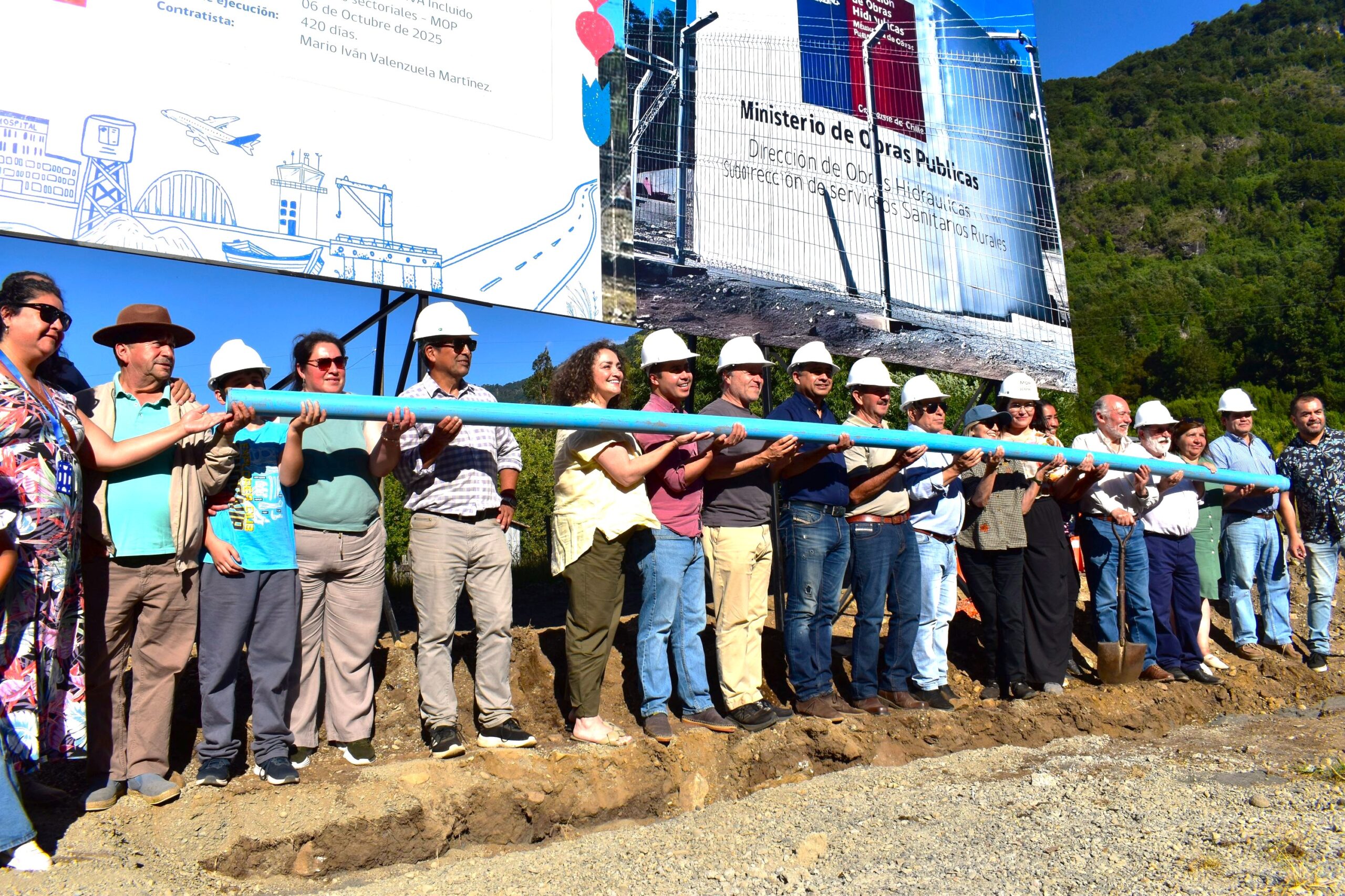 En sector Cerrillos de Futrono obra de agua potable rural beneficiará a 116 nuevas familias.
